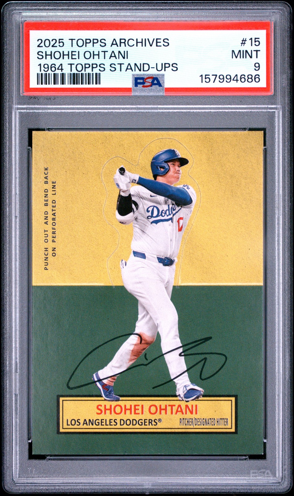 2025 TOPPS ARCHIVES 1964 TOPPS STAND-UPS #15 SHOHEI OHTANI PSA 9