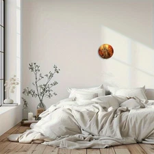 Medieval Castle Autumn Leaves Warm Colors Aluminum Cutout Decor