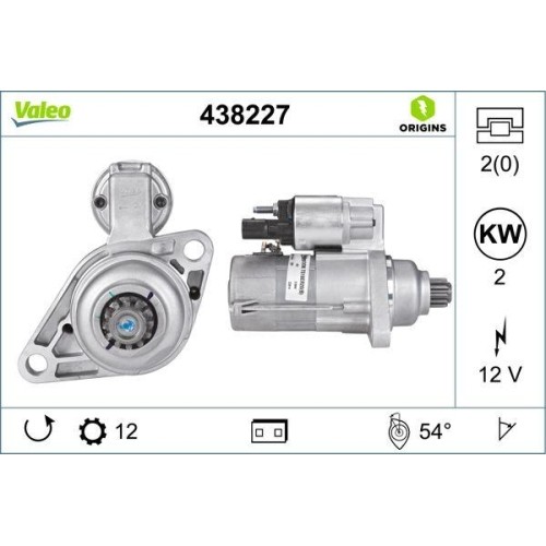 1X Starter Valeo 438227 Passend FüR Audi Seat Skoda VW-image