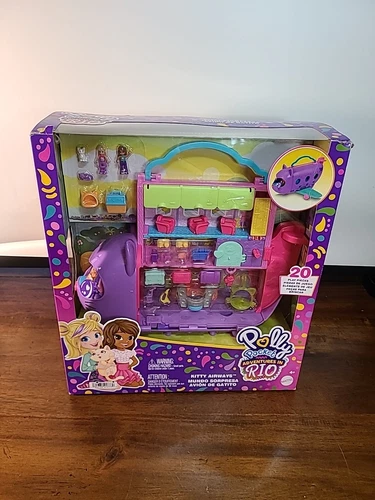 Polly Pocket - Adventures In Rio Kitty Airways Playset - NEW