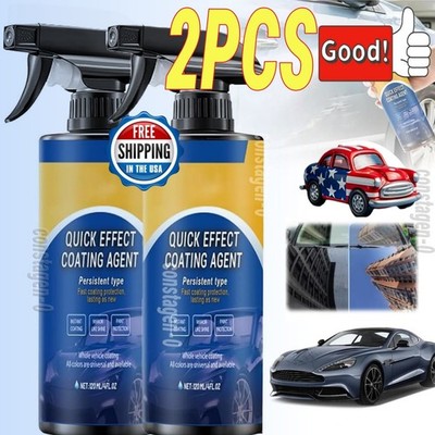   2PC New Advanced Car Quick-Acting Coating Agent Spray,4 in 1 High Protection
