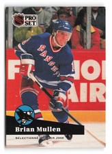 1991-92 Pro Set French Brian Mullen #165 San Jose Sharks