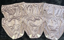 NWOT VINTAGE WARNERS SECOND SKIN SATIN XL BRIEF GUSSET HI CUT Y2K 90s LOT SET 6