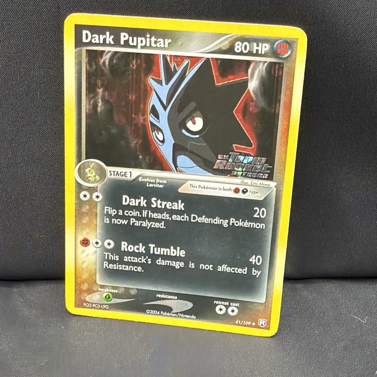 Dark Pupitar 41/109 Holo Stamped Ex Team Rocket Returns Pokemon TCG Card Lp Dark Pupitar 41/109 Holo Stamped Ex Team Rocket Returns Pokemon TCG Card Lp