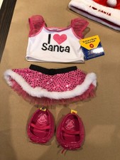 Build a Bear I Love Santa Outfit And Shoes / Christmas