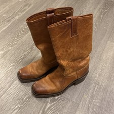 FRYE Vintage 70 s Black Label, Campus Boot, Square Toe, Distressed Made In USA