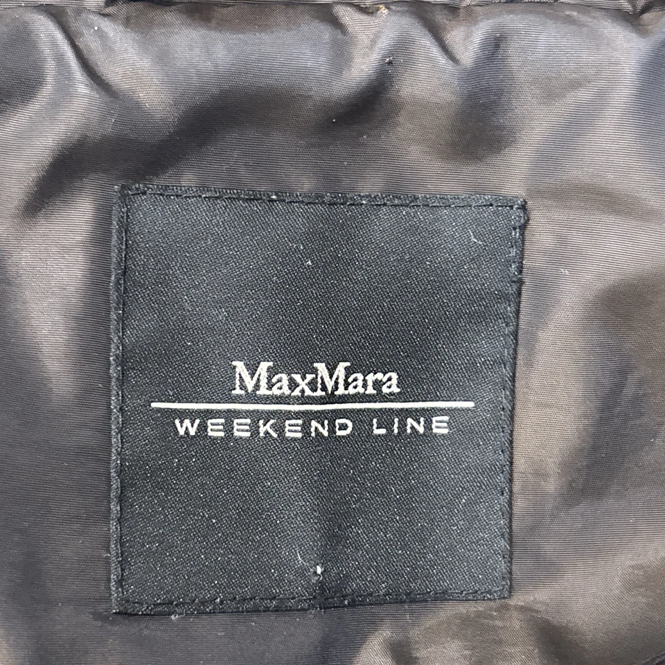 Casaco Max Mara Weekend feminino marrom médio preenchido jaqueta acolchoada longa leitura - Imagem 2 de 4