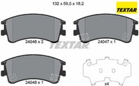 Textar 2404601 Bremsbelagsatz FüR Scheibenbremse Bremsbelagsatz FüR Mazda