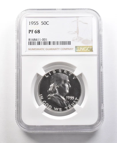 1955 Franklin Half Dollar PF68 NGC Great Contrast *8953