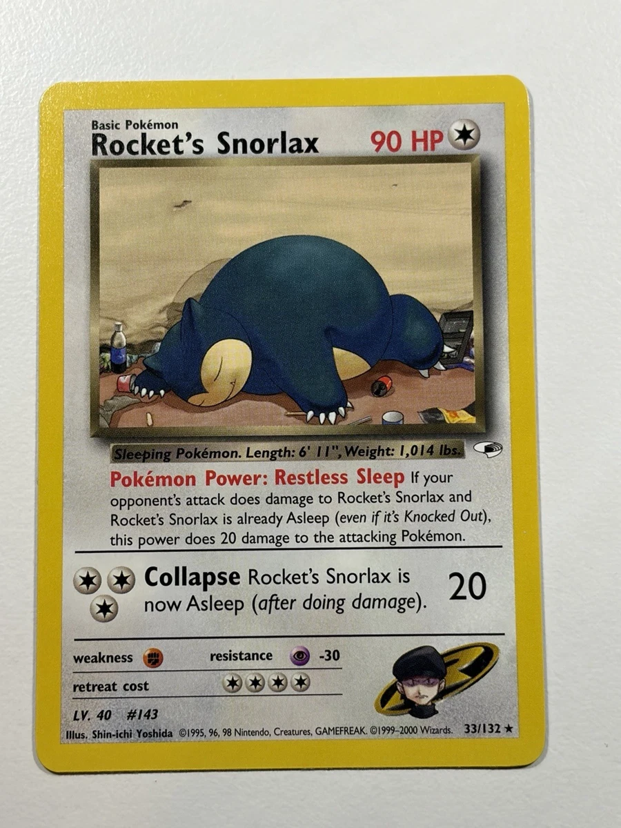 Rocket's Snorlax 33/132 ポケモンカード 25+ Rocket's Snorlax 033/132 Gym Heroes for sale | Updated Oct 2026