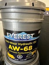 EVEREST Anti-Wear Hydraulic Oil AW-68 Extreme Performance 5 GALLON/18.92 LITER