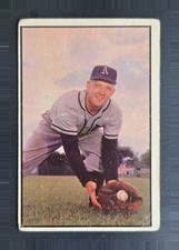 1953 Bowman Color #130 Cass Michaels (High #) - Phila Athletics - lower grade