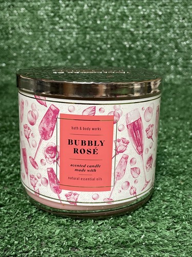 Bath & Body Works 3 stoppino candela profumata rosa frizzante 14,5 oz oli essenziali - Foto 2 di 6