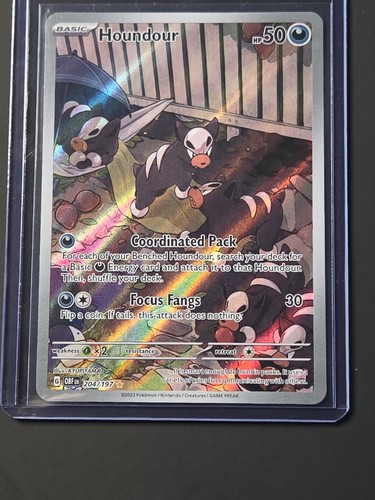 Houndour 204/197 Obsidian Flames Illustration Rare Full Art Pokémon TCG