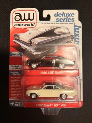 2025 Auto World Deluxe Luxury Muscle 2 pk - 1966 AMC MARLIN & 1967 BUICK GS 400