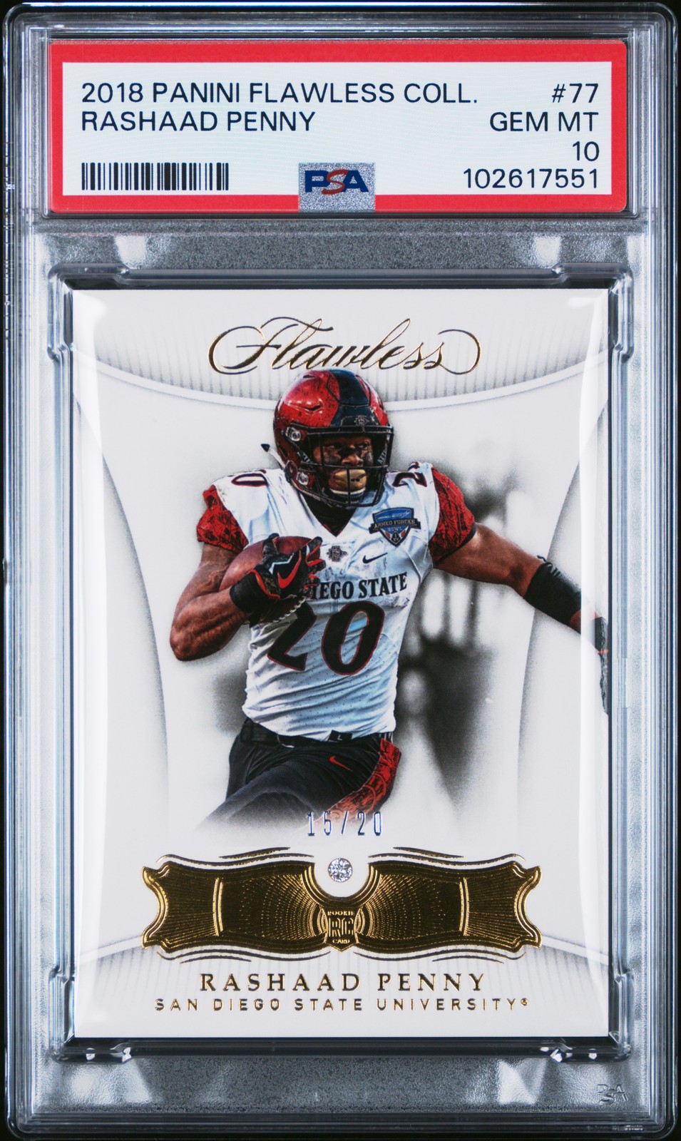 Rashaad Penny Panini Flawless Collegiate #77 Base
