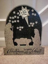 The King Is Born Christmas begins with Christ Metal Advent Calendar * NEW