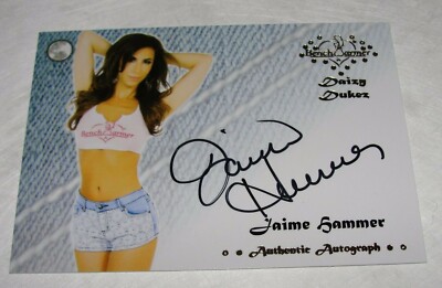 2015 Benchwarmer JAIME HAMMER Daizy Dukez #68 Gold Foil Auto PLAYBOY - Penthouse
