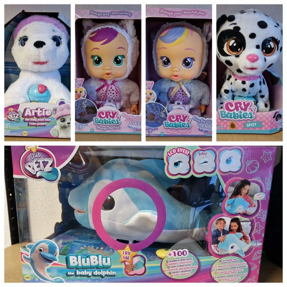 IMC Toys BluBlu / Club Petz / Cry Babies - Artie Spot Daisy Jenna