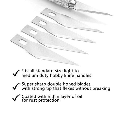 200pcs exact For x-acto #11 Knife Replacement Blades Steel Hobby Craft Tool AU - Picture 4 of 13