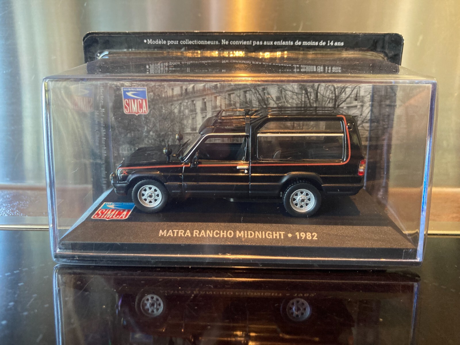 Simca Matra Rancho Midnight 1982 Altaya Miniature 1/43 voiture de collection rétro noire