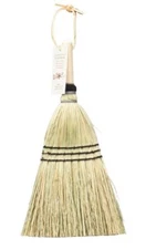 AUTHENTIC DELUXE WHISK BROOM - Amish Corn Straw Hand Brush & Handle