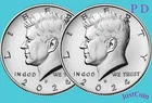 2024 P&D KENNEDY HALF DOLLAR SET CLAD TWO COINS SET UNCIRCULATED
