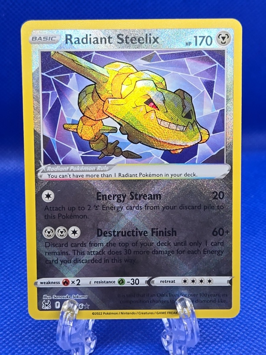 Radiant Steelix 124/196 Holo Rare Lost Origin Pokemon Card