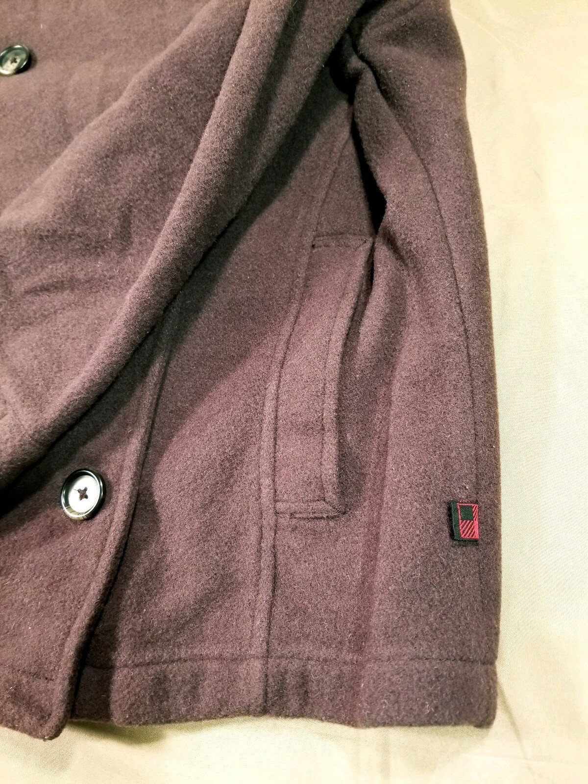 WOOLRICH Brown Wool Button Peacoat Long Jacket Women's M Medium eBay