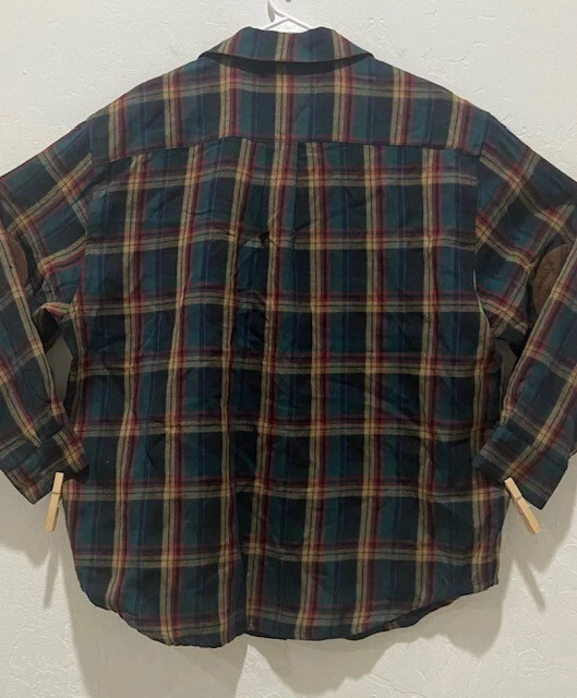 Men's Talbots Wool Shirt Size L Long Sleeve Button Down Plaid Made in Italy - Image 3 of 4