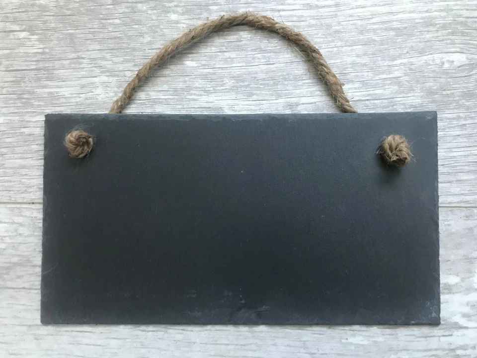 Handmade natural slate chalkboard blackboard wedding sign message board 25x13cm - Image 2 of 4