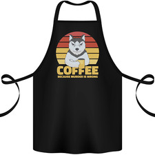 Tablier En Coton Drôle De Chien 100% Bio Parce Que Le Café Est Mal