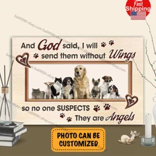 Personalized Photo And God Said I Will Send Them Without Wings   Poster