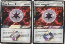 2 RARE BEAST ENERGY PRISM STAR 117/131- HOLO- FORBIDDEN LIGHT Pokemon Card-MINT