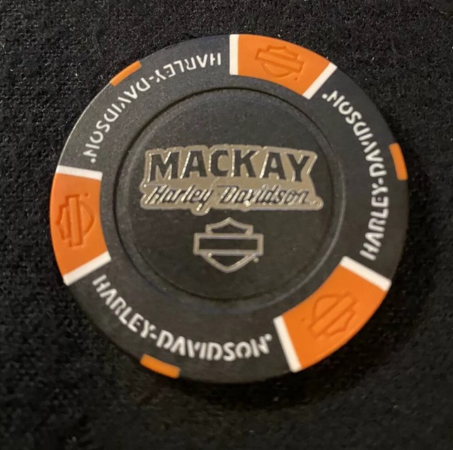 Queensland, Australia Harley Davidson Poker Chip / Black & Orange eBay
