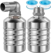 2Pcs Water Level Control Float Valve 304 Stainless Steel Fully Automatic Mini Fl