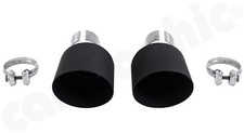 CARGRAPHIC Sport Tailpipes Ø100 Matt-Black 718 Boxster Cayman GTS GT4 Spyder RS