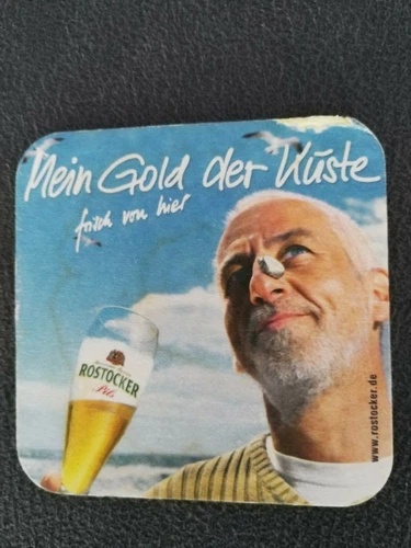 For lovers and collectors: beer mat "Rostocker Pils" 
