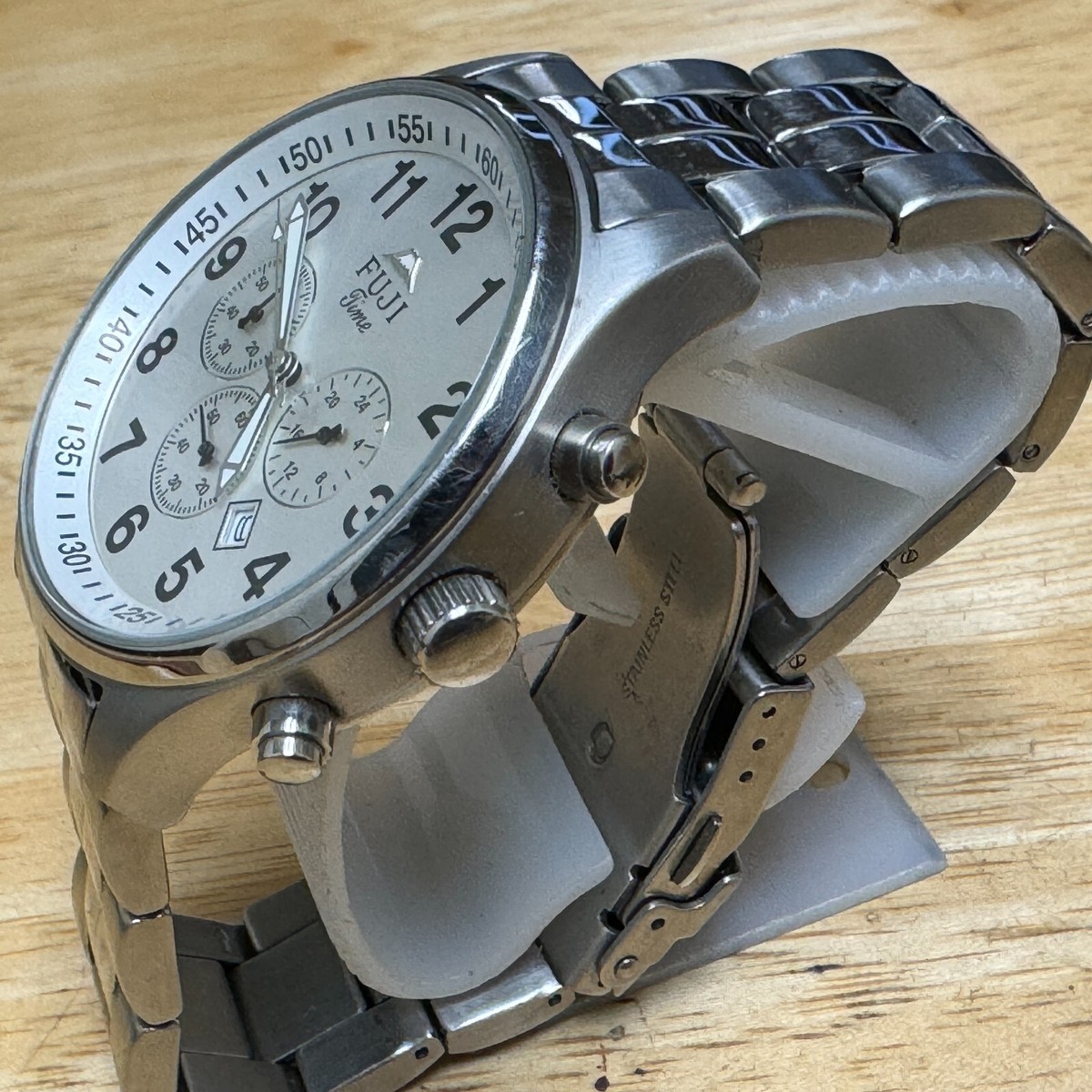 Man Smile Switch 時計 FUJIYA Citizen Tsuki-Yomi A-T Super Titanium Purple Dial BY1010-81Z