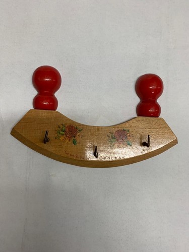 MEZZALUNA APPENDI CHIAVI SOUVENIR COSENZA ARTIGIANALE IN LEGNO VINTAGE CU107 - Picture 5 of 5