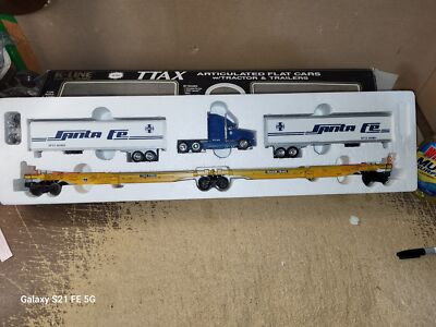 K Line TTAX Articulated Flatcar Santa Fe Trailers & Truck O Scale K77-23