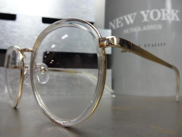 Hombres Mujeres CLÁSICO VINTAGE RETRO Estilo Lente Transparente Gafas Pequeño Marco de Moda Foto 4 de 4