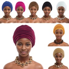 Nigeria Wedding Party Pleated Turban Hat Cap African Women Headwrap Headtie Hat