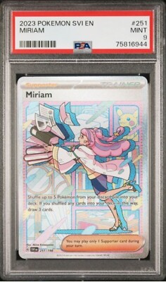 2023 Pokémon Scarlet & Violet #251 Miriam Full Art PSA 9 Graded