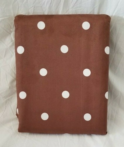 Light Catcher Chocolate & White Big Dots Rod Pocket Window Panel 54" x 63" NIP - Picture 3 of 9