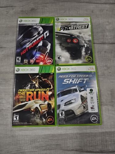 Need for Speed 4 Spiel Xbox 360 Lot Hot Pursuit Pro Street The Run Shift - Bild 1 von 1