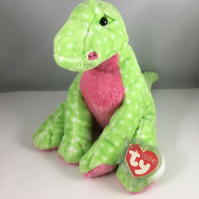 TY Pluffies - STOMPS the Dinosaur (9 Inch) Stuffed Animal Plush