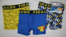 NEW Boys 3 Pack Boxer Briefs Action Underwear XS Size 4 Pokemon Stretch Wicking