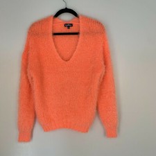 Freshman Neon Mango L Chenille Eyelash Sweater size 12/14