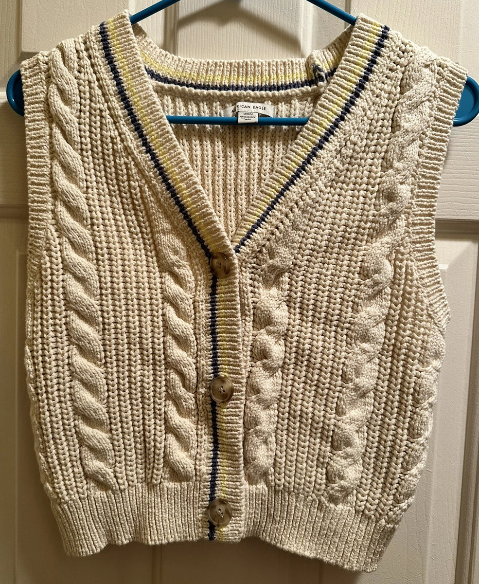 American eagle top button sweater